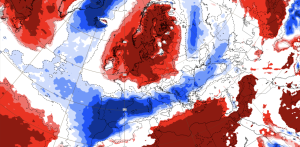 Surplus di precipitazioni sull'Italia, periodo 16-23 ottobre. Fonte Ecmwf