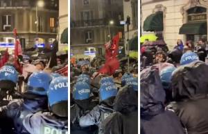 Assalto dei centri sociali, ecco i politici di sinistra in piazza coi violenti