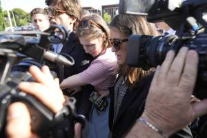 Amanda Knox a Firenze per il processo bis per calunnia