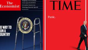 Il deambulatore in copertina: così l'Economist affonda l'anziano Biden