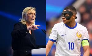 Le Pen entra a gamba tesa sul contropiede di Mbappé