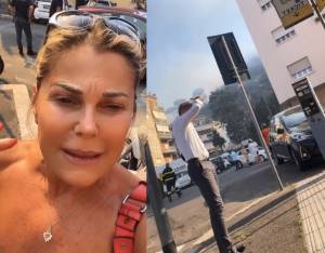 Incendio Monte Mario, Patrizia Pellegrino tra gli sfollati: "Ansia e paura"