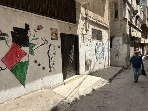 Murales nel campo palestinese di Balata a Nablus