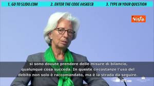  Lagarde: “Covid non provocherà una nuova crisi dell’euro”