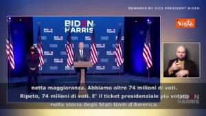 Usa 2020, Biden: “Numeri parlano chiaro, vinceremo questa gara” 