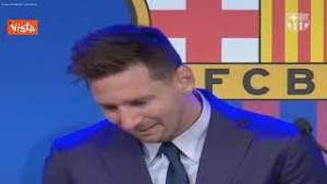 Messi dice addio al Barcellona in lacrime