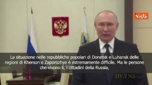 Putin: "Situazione nelle regioni annesse non è facile"