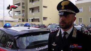 Il capitano dei carabinieri Lucio Pellegrini dopo il blitz anti droga nel Casertano