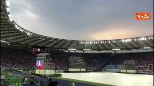 Finale Europa League Siviglia-Roma, il maxischermo allo stadio Olimpico