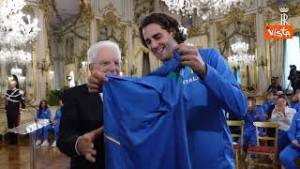 Tamberi e i campioni azzurri dell'atletica in visita da Mattarella