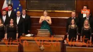 Enrico Mentana al concerto di Natale al Senato