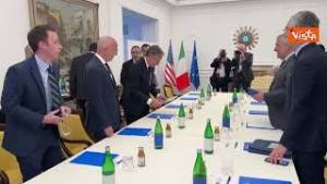 G7 Esteri Capri, le immagini della riunione di Tajani e Blinken