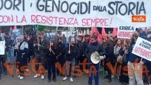 Corteo 25 aprile a Roma, il coro "Mai più genocidio"