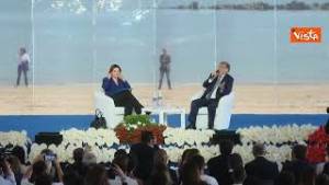 La Russa a Bianca Berlinguer a conferenza FdI: Grazie per essere venuta nella tana del lupo
