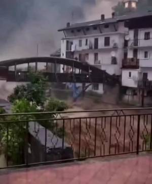 Maltempo in Piemonte: forti piogge a Noasca