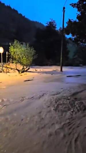 Alluvione a Modigliana, in zona Faenza