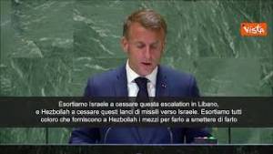 Macron all'Onu: "Israele ed Hezbollah cessino escalation" - SOTTOTITOLI