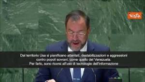 Ministro Esteri Venezuela all'Onu: Usa pianificano azioni terroristiche contro popoli sovrani