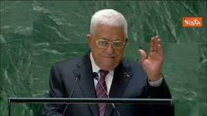 Il Presidente dell'Anp Abu Mazen accolto da un lungo applauso all'Assemblea dell'Onu