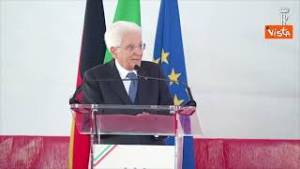 Mattarella a Marzabotto: Qui per chinare capo davanti a tante vite spezzate da ferocia nazifascista