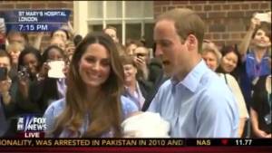 La prima apparizione del royal baby