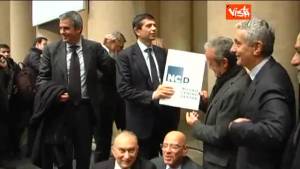 Alfano, Lupi e Quagliariello presentano il logo di Ncd