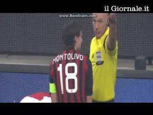 Il fallaccio di montolivo su Poulsen