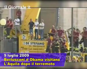 2009, dopo il sisma il Cav porta Obama all'Aquila