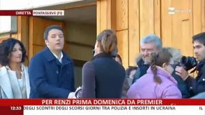 Prima domenica da premier: Renzi a messa