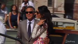 George e Amal, prima apparizione da novelli sposi