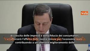 Draghi: "Le misure della Bce aiuteranno la crescita"