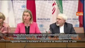 Nucleare, Mogherini: "È un messaggio di speranza"