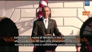 Obama: "Il giardino non è sempre così affolato"