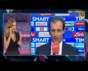 Massimo Allegri irritato dalla domanda della giornalista