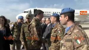 Renzi in tenuta mimetica dai militari italiani