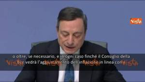 Draghi: da Bce aumento acquisto titoli, passano da 60 a 80 milioni 