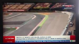 Moto 2, le immagini dell'incidente di Salom