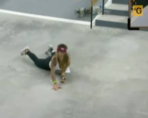 Campionato di Skateboard femminile. La brutta caduta di Leticia Bufoni