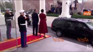 Trump arriva alla Casa Bianca