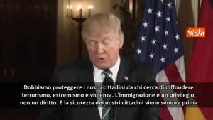 Trump: "Immigrazione non è un diritto"