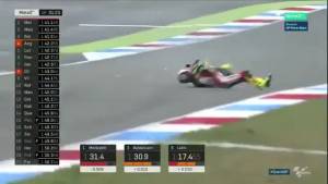 Motomondiale, il pauroso incidente di Lorenzo Baldassarri in Moto2