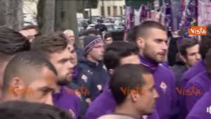 Astori, la Fiorentina rende omaggio all'ex capitano
