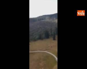 Alberi spazzati via dalla tempesta sull'Altopiano d'Asiago