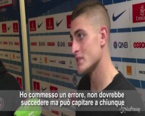 PSG, Verratti: "Sono stati giorni difficili. Chiedo scusa a tutti"