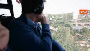 Emergenza maltempo, Conte e Borrelli in elicottero sorvolano le zone di Palermo colpite