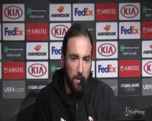 Higuain: "Milan poco fortunato ma possiamo lottare per vincere l'Europa League"