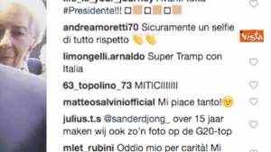 Selfie di Conte con Trump al G20, Salvini commenta su Instagram ‘Mi piace tanto’