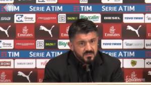 Gattuso: "Contento della squadra, sicuramente qualche singolo non ha giocato bene"