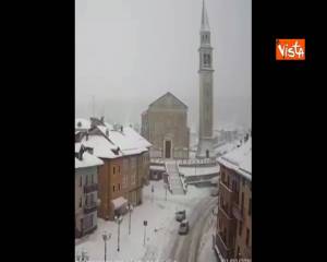 Neve nel Nord Italia, disagi alla circolazione 
