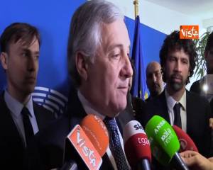 Europee, Tajani con Tommasi e Simic: “Importante coinvolgimento campioni calcio per promuovere voto”